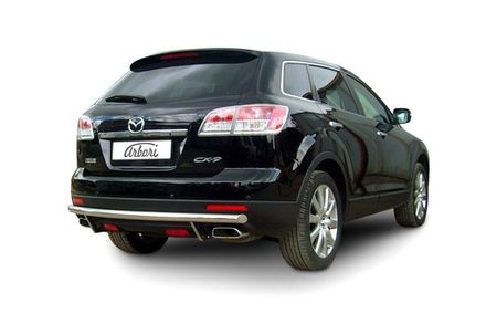 Защита заднего бампера d57 Arbori нерж. сталь для Mazda CX-9 2007-2012