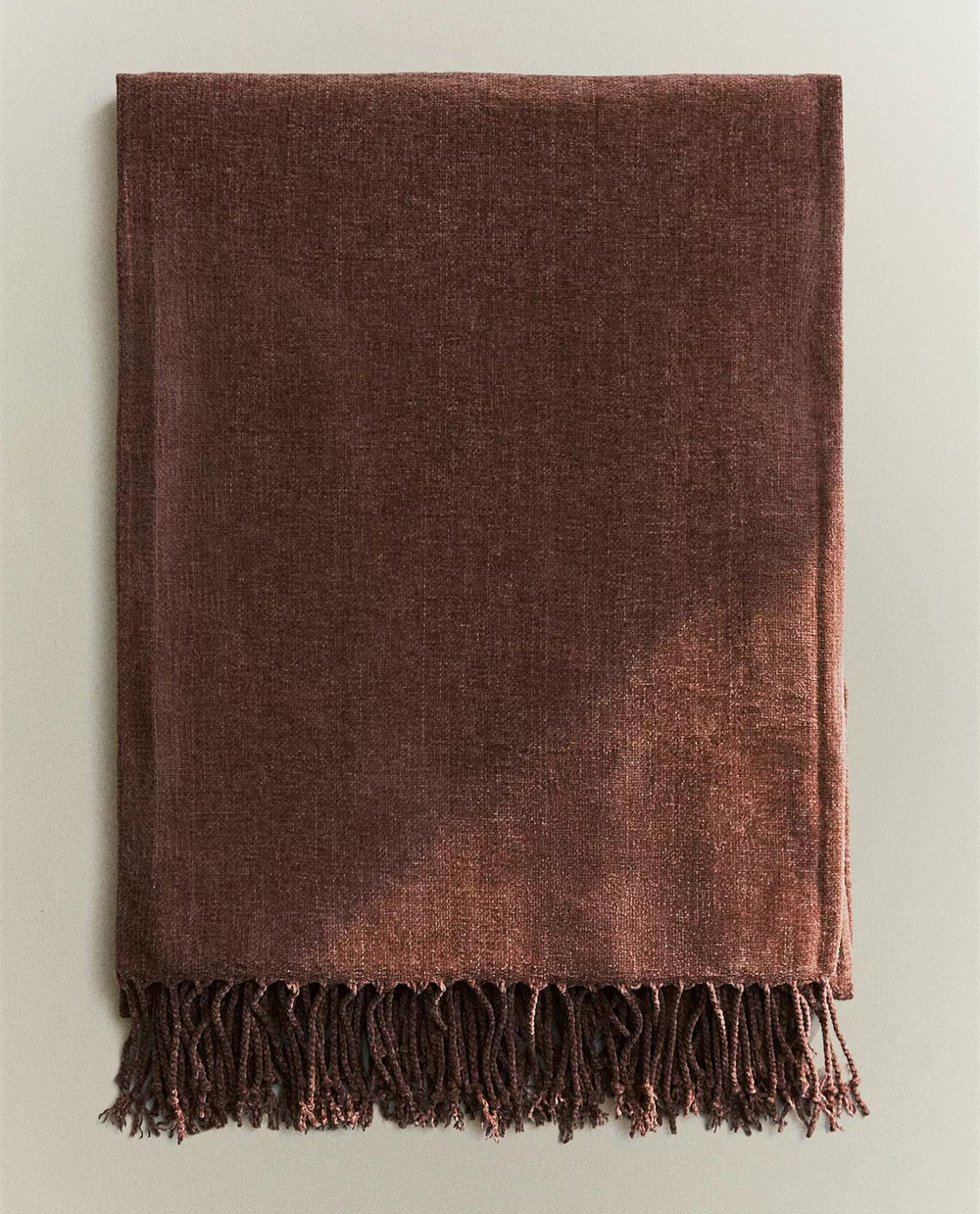 Zara Home - Синель одеяло, коричневый, 140x190 см