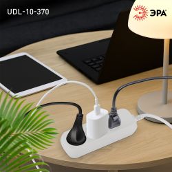 Удлинитель электрический ЭРА UDL-10-370 Greenline 3 розетки без заземления 7м ПВС 2x1мм2