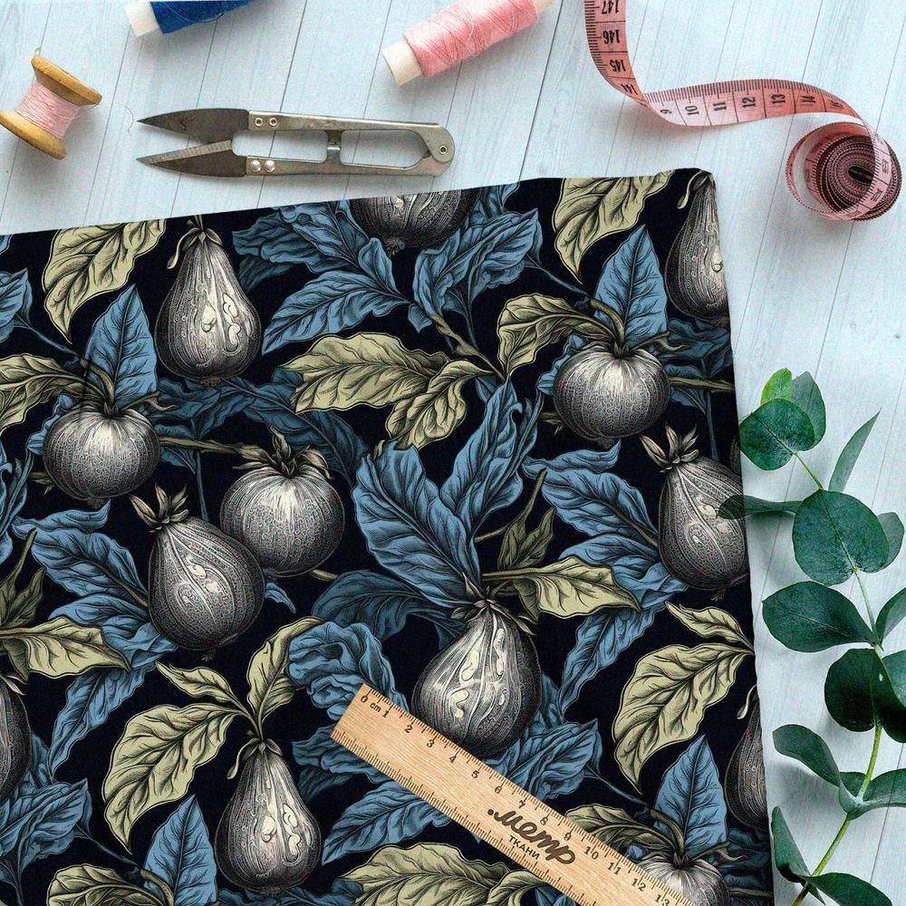 Ткань Ниагара Софт ночные сказочные фрукты