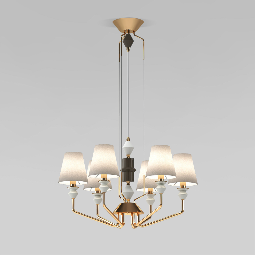 Умная люстра с декором из керамики 101012/6