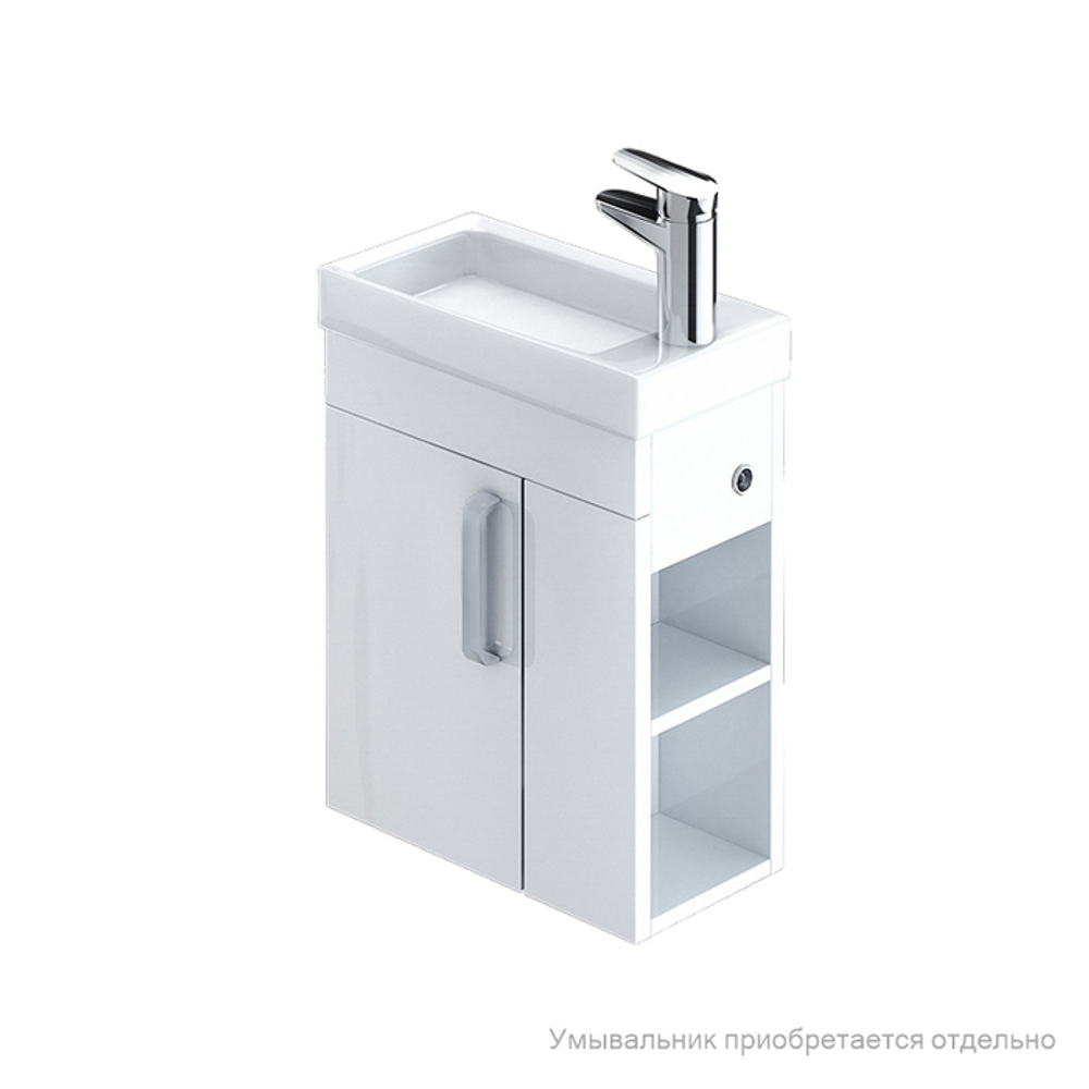 Тумба подвесная IDDIS TORR, 40 см, полки справа, белая, TOR40WRi95