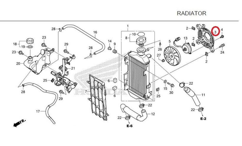 19015-KZZ-902 (19015-KZZ-901). SHROUD COMP. Honda CRF250L-M-Rally 2012-2020