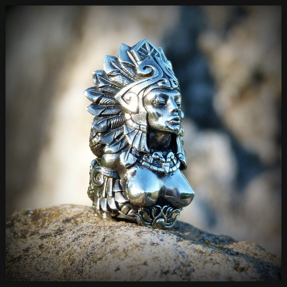 Бусина "Акатава - Та, Которая Грезит" для темляков мельхиор