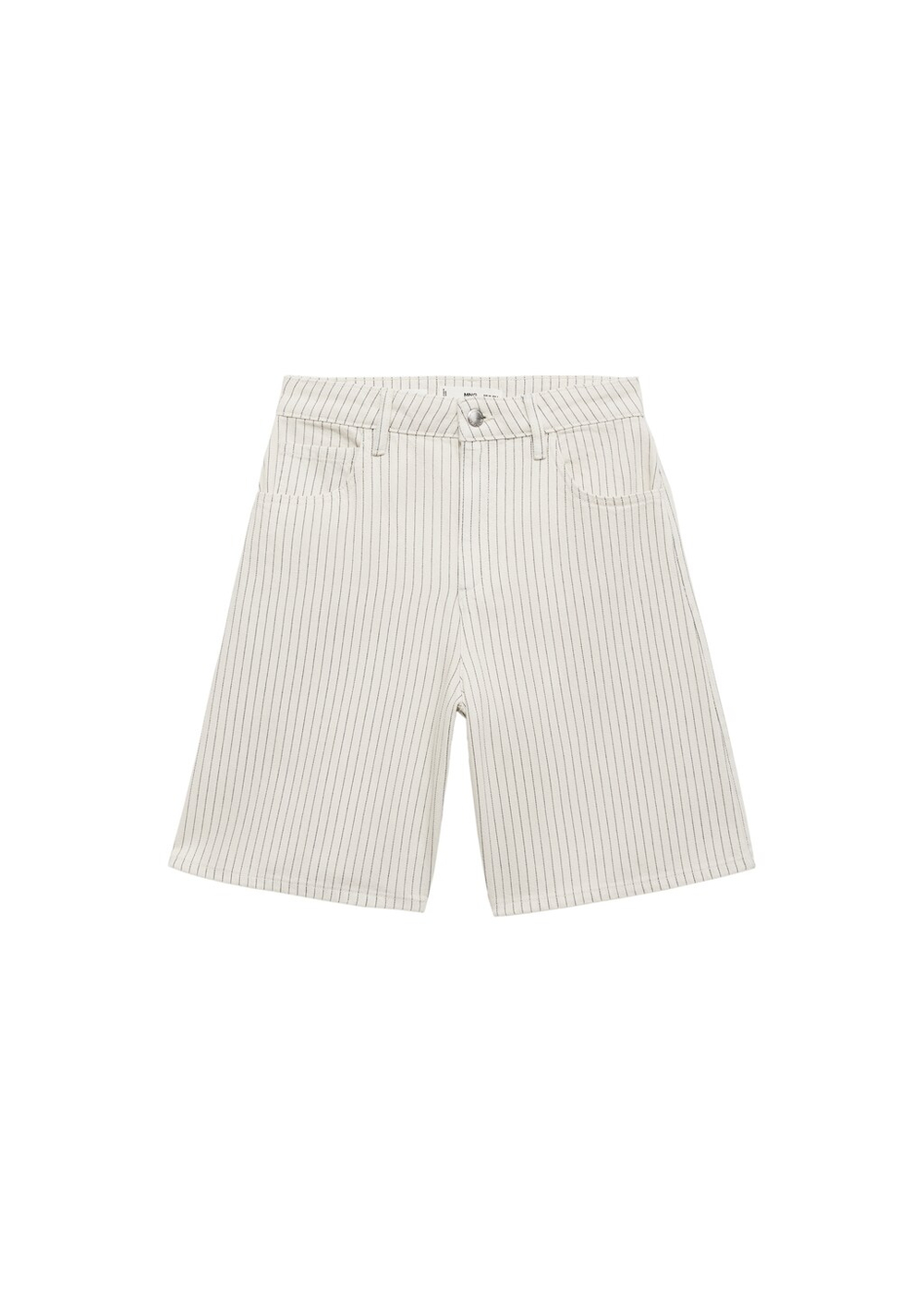 Прямые джинсовые бермуды с высокой посадкой