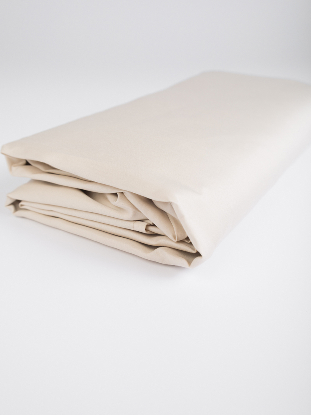 Простынь 1.5спальная бежевая сатин UTOPIA