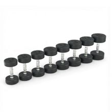 Ряд гантелей круглых UNIX Fit PRO обрезиненных от 12,5 до 30 кг