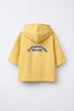 ZARA ТОЛСТОВКА С КОРОТКИМИ РУКАВАМИ, ЖЕЛТЫЙ