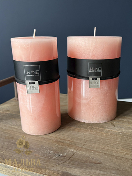 Свеча "Розовая пудра" 10х15 см (120 часов горения)
