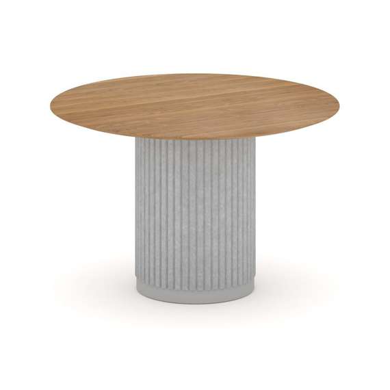 Felto Стол переговорный круглый D=1200мм PR.C.SPRG-006.M Дуб Светлый/Металл Серый/Зимний Лес 1200*12