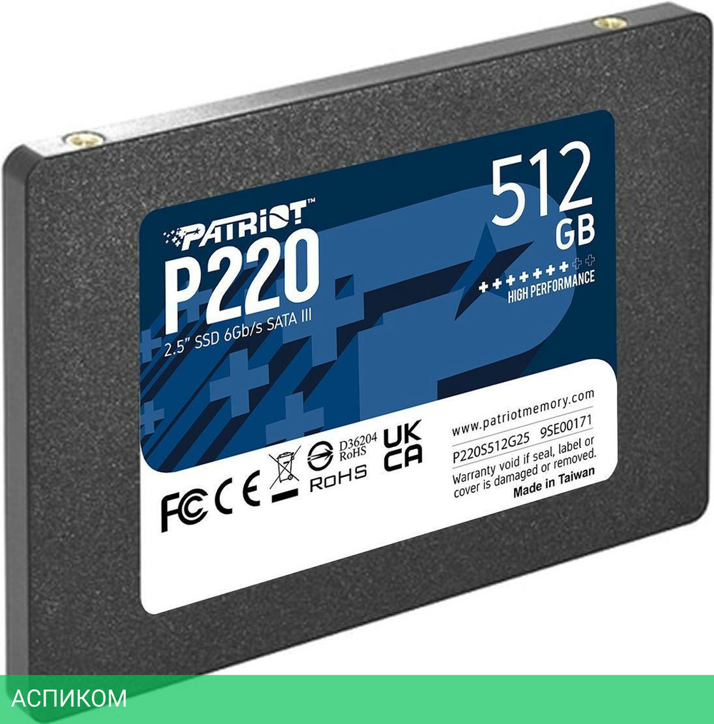 SSD диск Patriot SATA III 512Gb (P220S512G25)