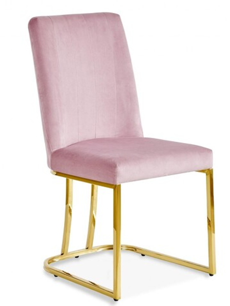 Стул обеденный Ist Casa Пресли, 45х44х92, пыльная роза, золотой
