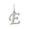 Подвеска в виде буквы Е - кулон из серебра 925 пробы, вид спереди