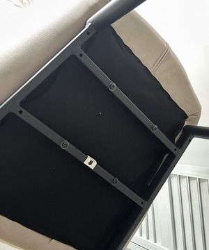 Стул VOLCANO Белый Wales-101, ткань / светло-бежевый Maison 09, экокожа/ черный каркас