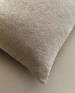 ZARA HOME ЛЬНЯНАЯ НАВОЛОЧКА ДЛЯ ДЕКОРАТИВНОЙ ПОДУШКИ, СВЕТЛО-БЕЖЕВЫЙ