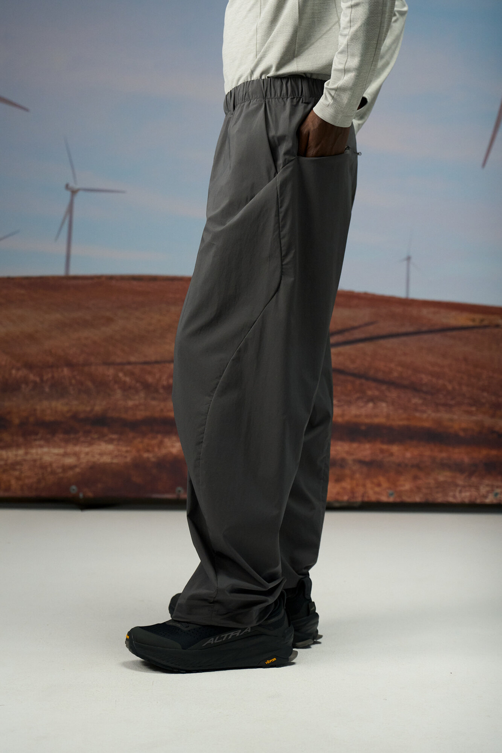 Брюки Nothomme Blue Monte Casual Straight-Leg Trousers "Rock-Face Grey"