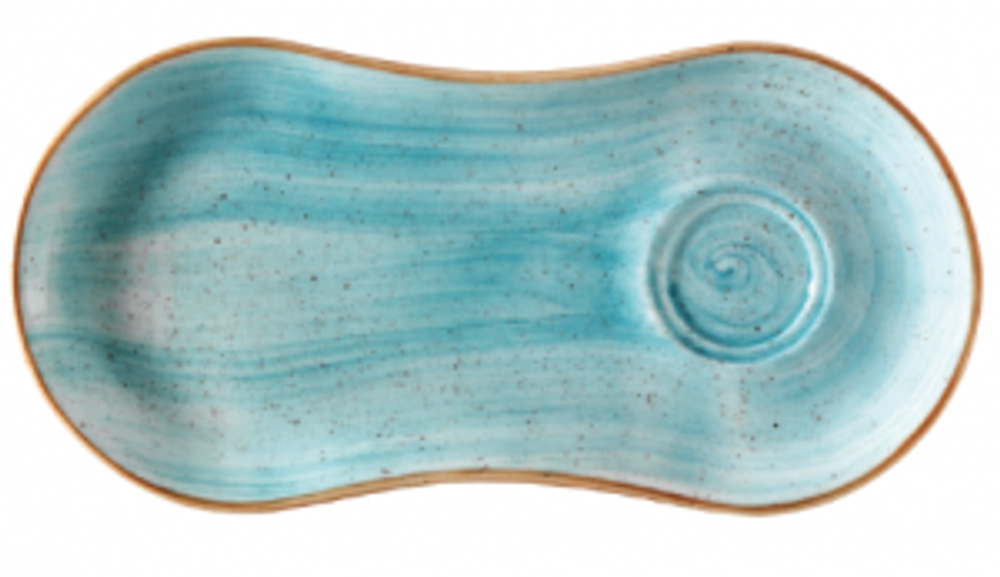 Блюдце 250*120 мм. для завтрака Bonna Aura Aqua (64817)