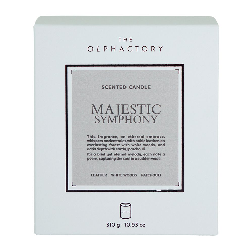 Свеча ароматическая The Olphactory, White Insignia, Majestic Symphony, 60 ч