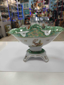 Конфетница на ножке "Олень",чехия