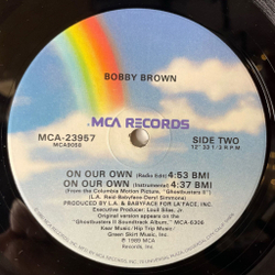 Винтажная виниловая пластинка LP Ghostbusters II Охотники За Привидениями 2 Bobby Brown On Our Own (USA 1989) Single