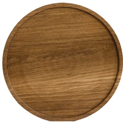 Доска для подачи круглая без ручки;светлый дуб;D=300,H=25мм