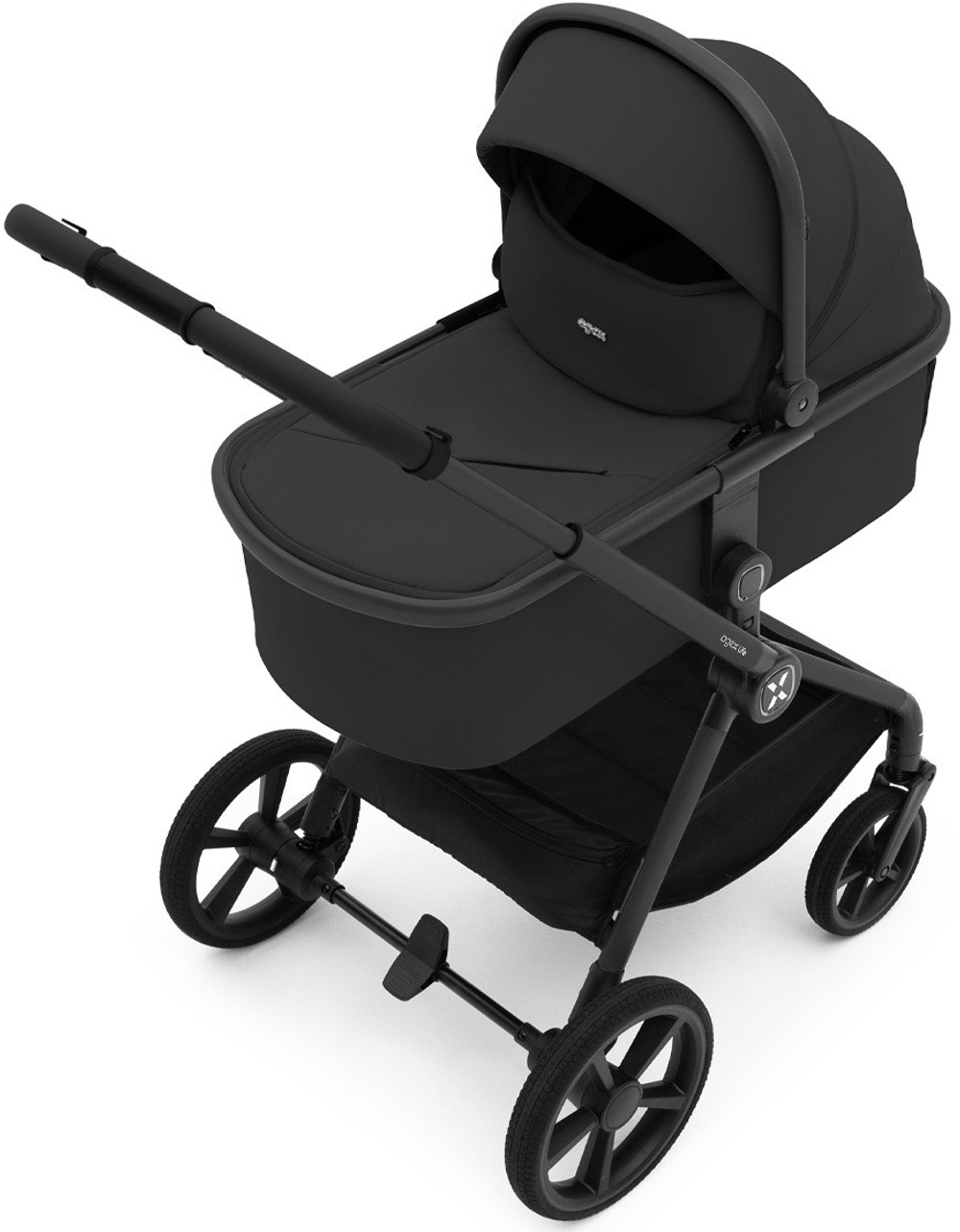 Коляска Agex Life 3 в 1 матовая рама с автокреслом i-Safe Black ALB583 Black (Черный)