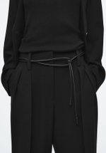 Ремень-шнурок длинный черный