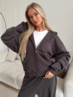 Костюм худи + брюки коричневый