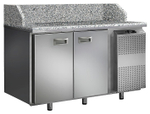 Стол холодильный для пиццы Finist СХСпцгб-700-2 (боковой холодильный агрегат) с гранитными столешницей и бортами