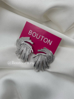 Серьги серебристые "Вихрь"