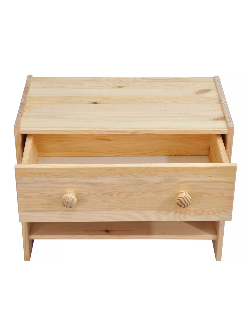 Тумба прикроватная, 52х30х40, Раст с ящиком и полкой, массив сосны, без отделки, IKEA