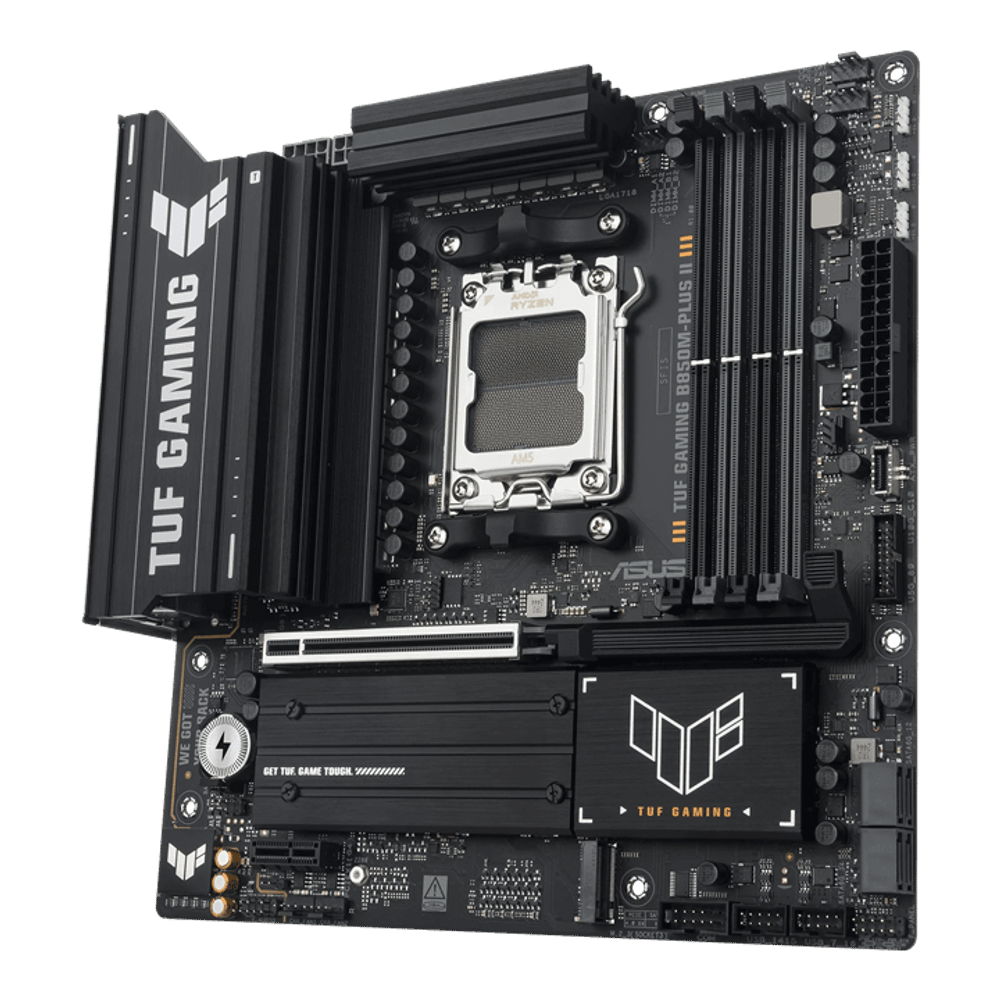 Материнская плата ASUS TUF GAMING B850M-PLUS II, AM5 B850 4xDDR5 4xSATA 3xM.2 1xHDMI 1xDP mATX