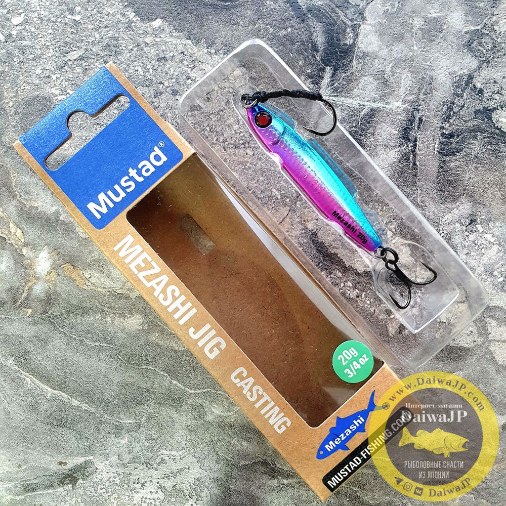 Пилькер MUSTAD MEZASHI JIG 20g UV BLUE/PINK