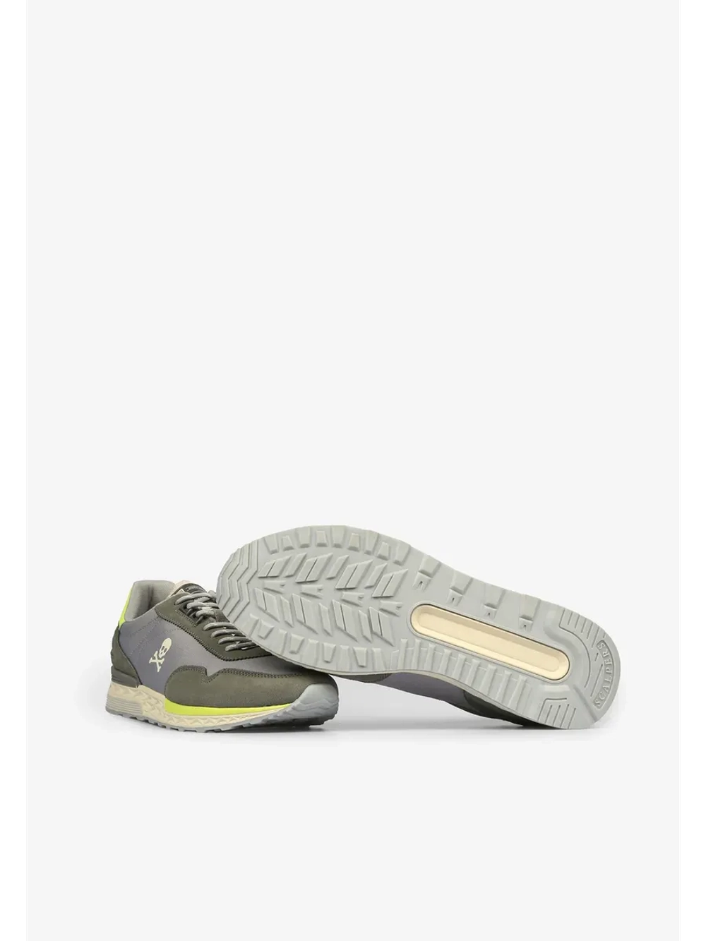 Кроссовки из нейлона с замшей