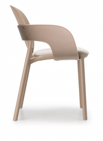 Кресло пластиковое с обивкой Scab Design Hug, карамельный