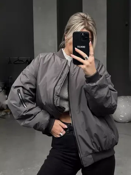 Бомбер оверсайз утепленный