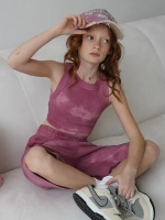 Костюм для девочки летний, топ и шорты