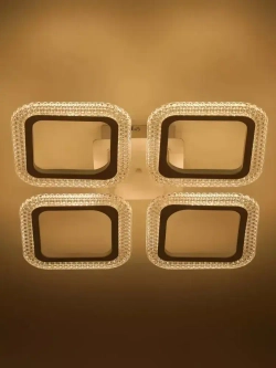 Люстра потолочная светодиодная с пультом ДУ Rivoli белая 64 Вт LED 2800К - 6200К, светильник на кухню, в детскую, в спальню