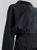 Костюм-тройка Agdali Brand 1023 спортивный из укороченной зип-кофты, широких штанов и корсета