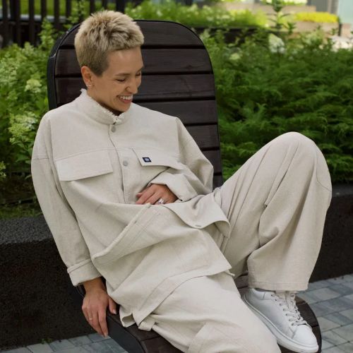 Рубашка Wema R5 Пепел бежевая