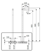 Fantini Встраиваемая часть напольного смесителя для раковины 19 00 3336A