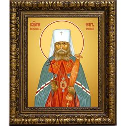 Петр (Полянский) Крутицкий, священномученик митрополит. Икона на холсте.