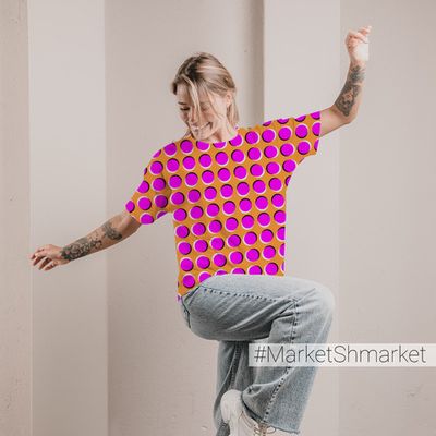 Футболка женская оверсайз с принтом 