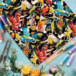 Ткань премиум флис абстрактное отражение души