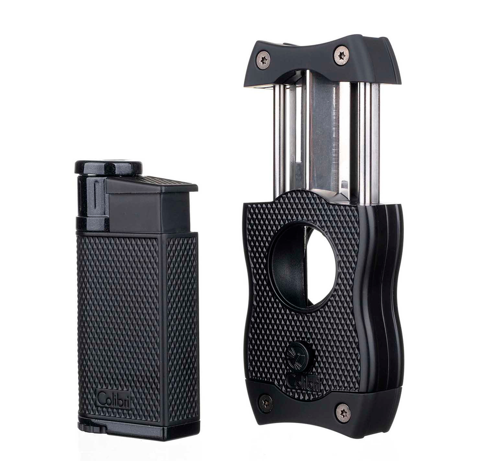 Подарочный набор зажигалка и каттер, Evo, черный GS520C01