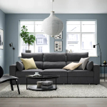 3-местный диван - IKEA ESKILSTUNA/ЭСКИЛЬСТУНА ИКЕА, 100х109х268 см, темно-серый