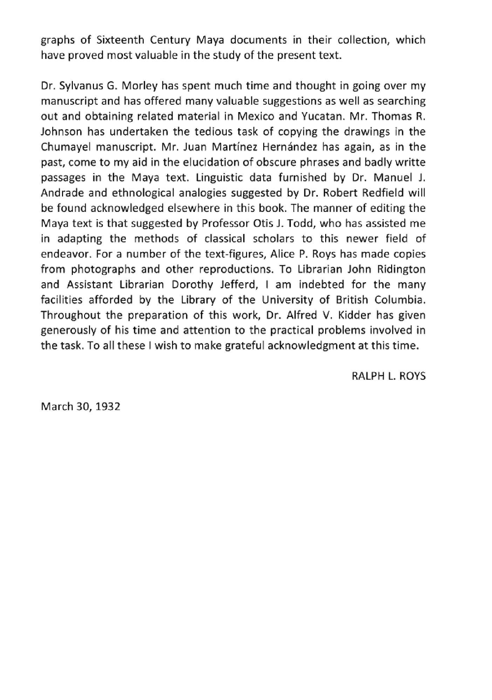 The Book of Chilam Balam of Chumayel | R.L. Roys