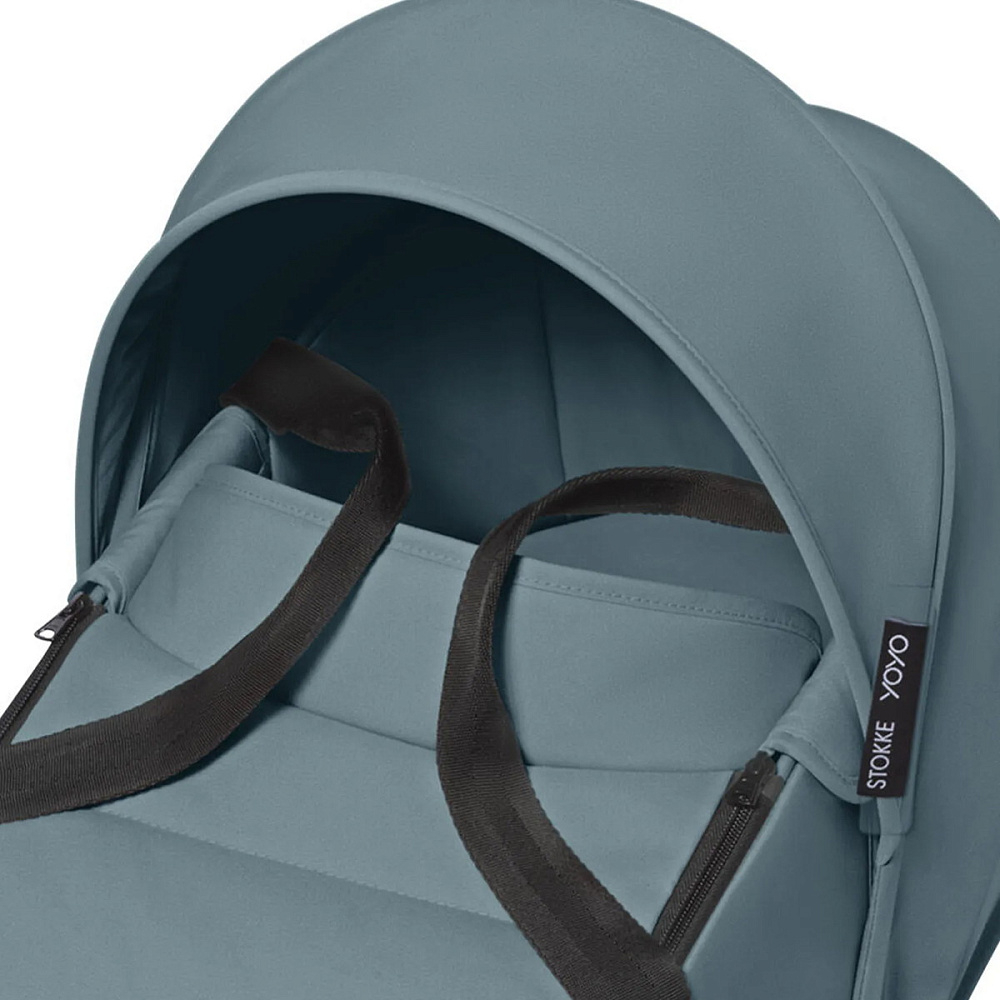 Коляска для новорожденных Stokke YOYO3 Newborn Shell 0+ рама белая White Aqua