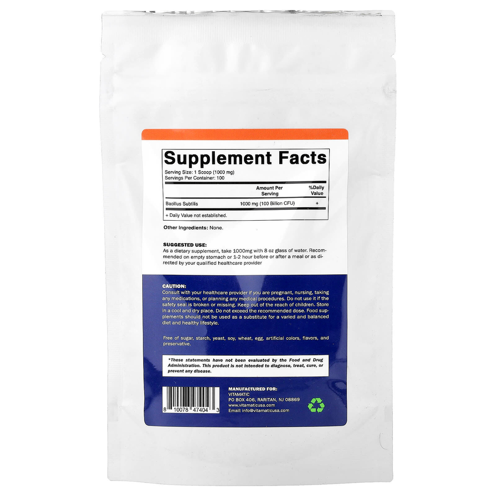 Vitamatic, сенная палочка (Bacillus subtilis), 100 г (3,5 унции)