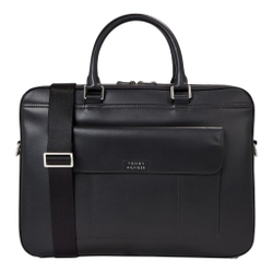 Tommy Hilfiger Leather Shoulder Bag, Crossbody Bag, Handbag, Laptop Bag Men"s Black